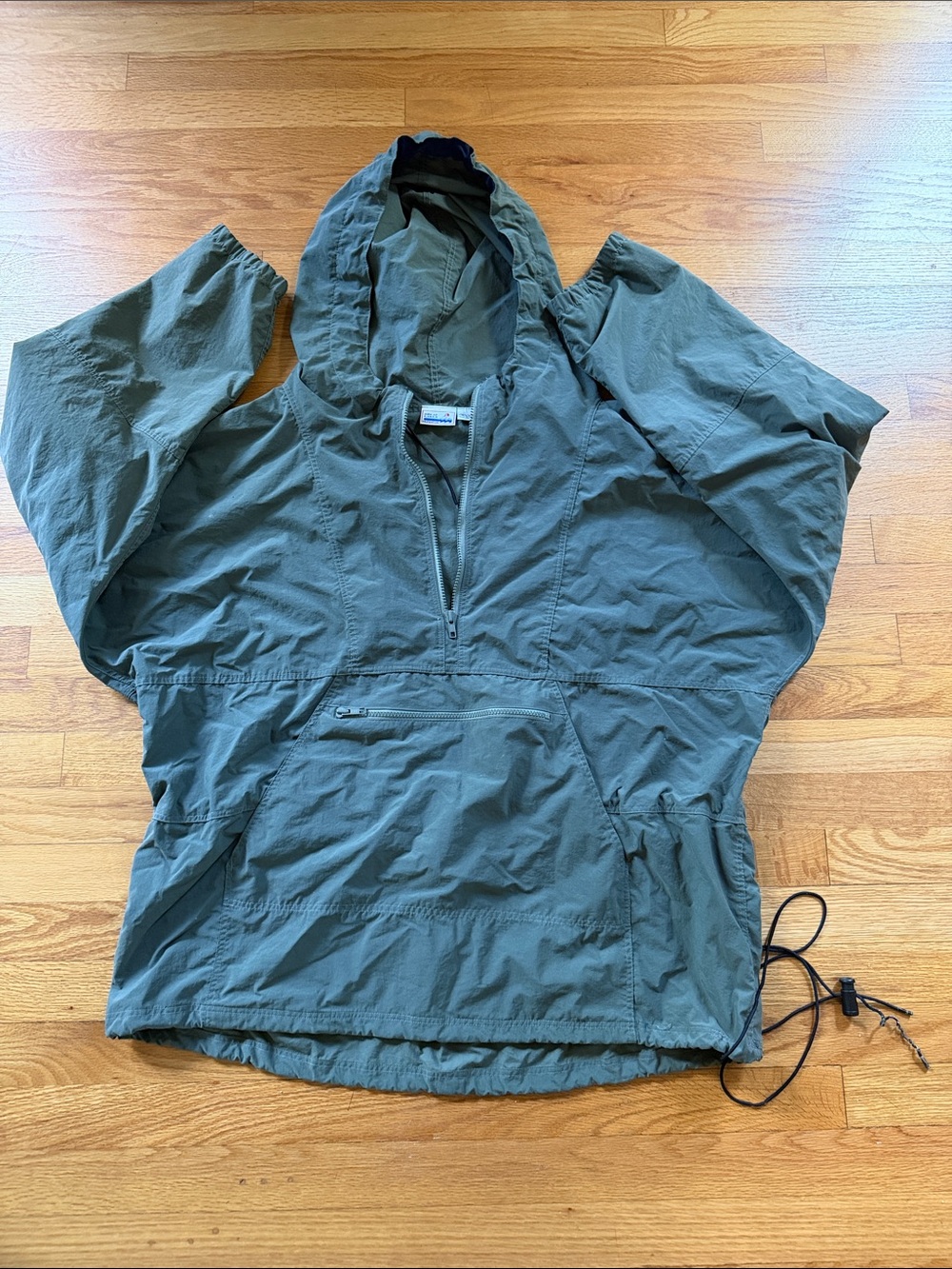 VTG Great Lakes Recreation Green Nylon Anorak Windbreaker Jacket - Large